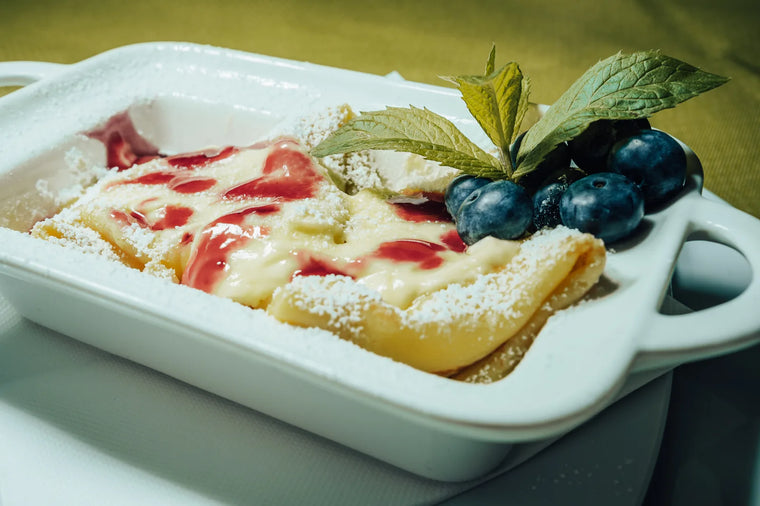 Clătite cu brânză dulce la cuptor